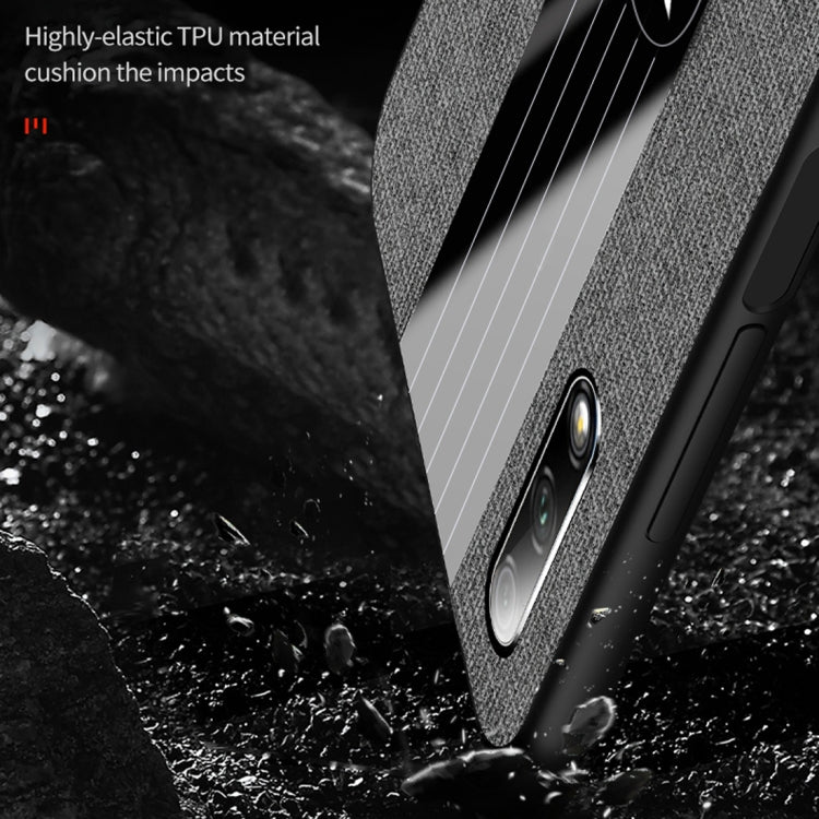 For Huawei Honor 9X XINLI Stitching Cloth Textue Shockproof TPU Protective Case with Ring Holder(Black) - Honor Cases by XINLI | Online Shopping UK | buy2fix