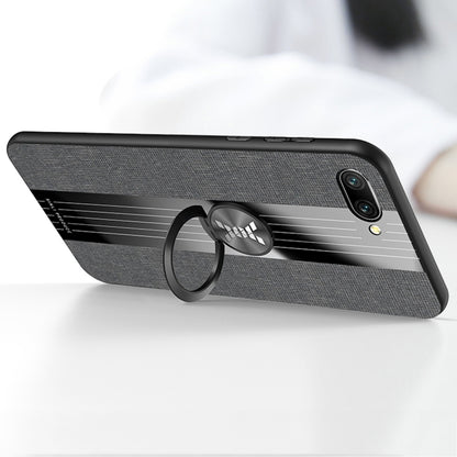 For Huawei Honor 10 XINLI Stitching Cloth Textue Shockproof TPU Protective Case with Ring Holder(Brown) - Honor Cases by XINLI | Online Shopping UK | buy2fix