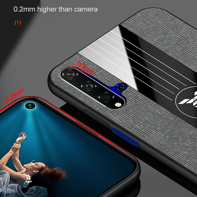 For Huawei Honor 20 XINLI Stitching Cloth Textue Shockproof TPU Protective Case(Brown) - Honor Cases by XINLI | Online Shopping UK | buy2fix
