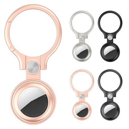 Shockproof Anti-scratch Full Metal Case Cover with Keychain Ring Loop For AirTag(Rose Gold) - Key Chain Series by MOMAX | Online Shopping UK | buy2fix