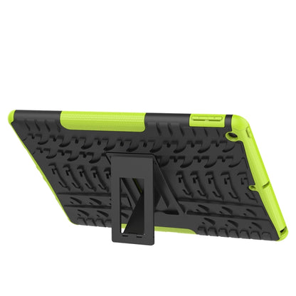 For iPad 10.2 Tire Texture TPU + PC Shockproof Case with Holder(Green) - iPad 10.2 Cases by buy2fix | Online Shopping UK | buy2fix