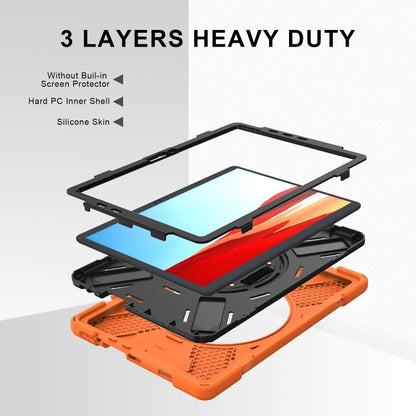 For Microsoft Surface Pro X / Pro X 2021 Shockproof Colorful Silicone + PC Protective Case with Holder & Hand Strap & Shoulder Strap & Pen Slot(Orange) - Others by buy2fix | Online Shopping UK | buy2fix