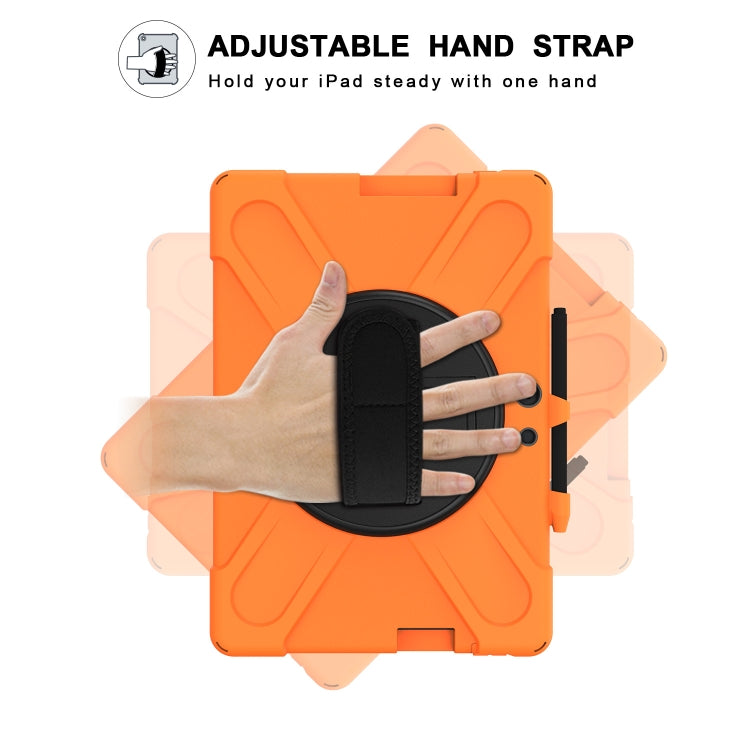 For Microsoft Surface Pro X / Pro X 2021 Shockproof Colorful Silicone + PC Protective Case with Holder & Hand Strap & Shoulder Strap & Pen Slot(Orange) - Others by buy2fix | Online Shopping UK | buy2fix