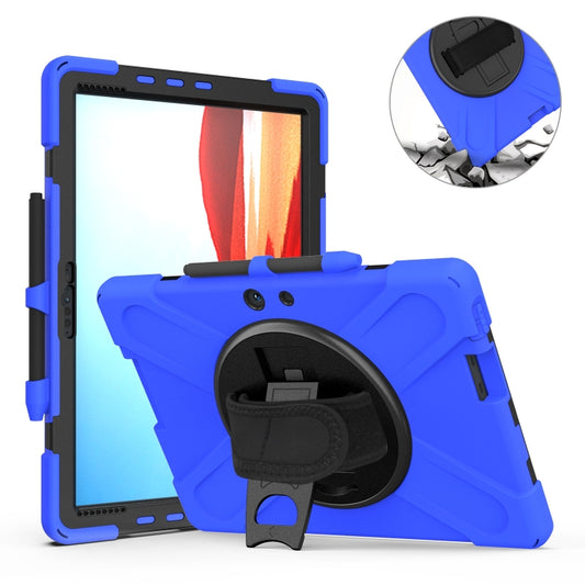 For Microsoft Surface Pro X / Pro X 2021 Shockproof Colorful Silicone + PC Protective Case with Holder & Hand Strap & Shoulder Strap & Pen Slot(Blue) - Others by buy2fix | Online Shopping UK | buy2fix