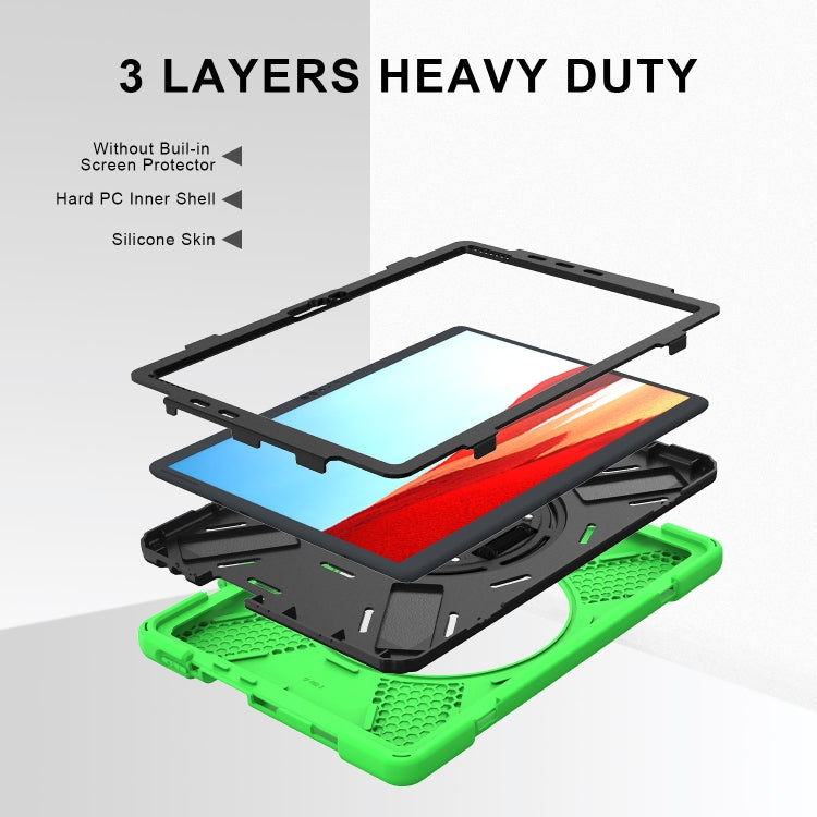 For Microsoft Surface Pro X / Pro X 2021 Shockproof Colorful Silicone + PC Protective Case with Holder & Hand Strap & Shoulder Strap & Pen Slot(Green) - Others by buy2fix | Online Shopping UK | buy2fix