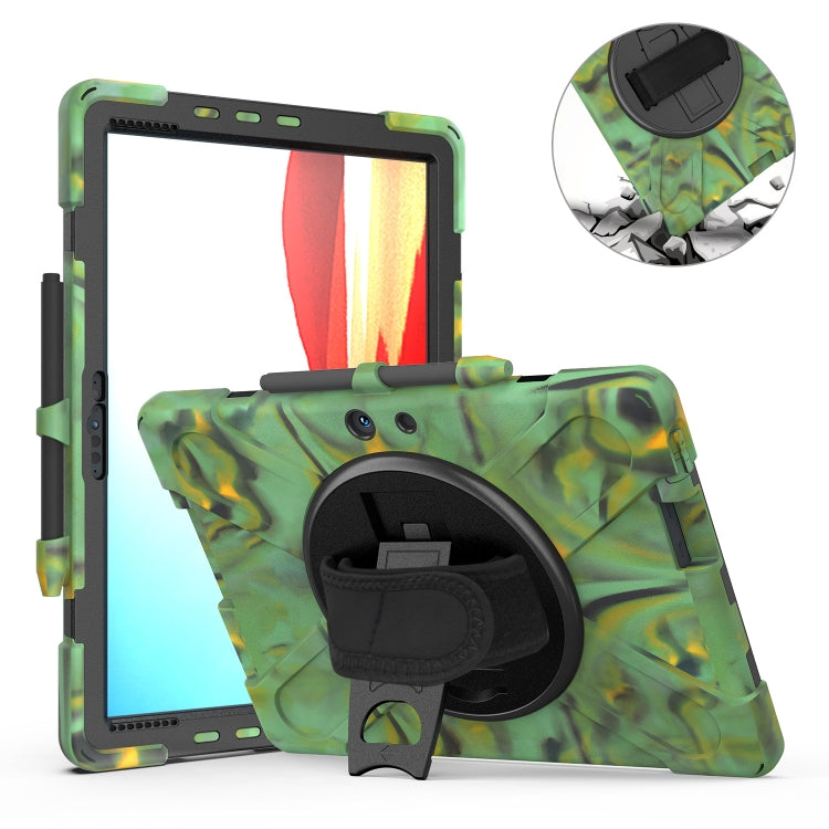 For Microsoft Surface Pro X / Pro X 2021 Shockproof Colorful Silicone + PC Protective Case with Holder & Hand Strap & Shoulder Strap & Pen Slot(Camouflage) - Others by buy2fix | Online Shopping UK | buy2fix