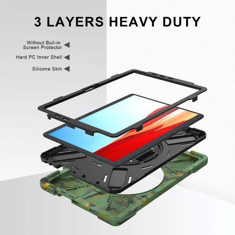 For Microsoft Surface Pro X / Pro X 2021 Shockproof Colorful Silicone + PC Protective Case with Holder & Hand Strap & Shoulder Strap & Pen Slot(Camouflage) - Others by buy2fix | Online Shopping UK | buy2fix