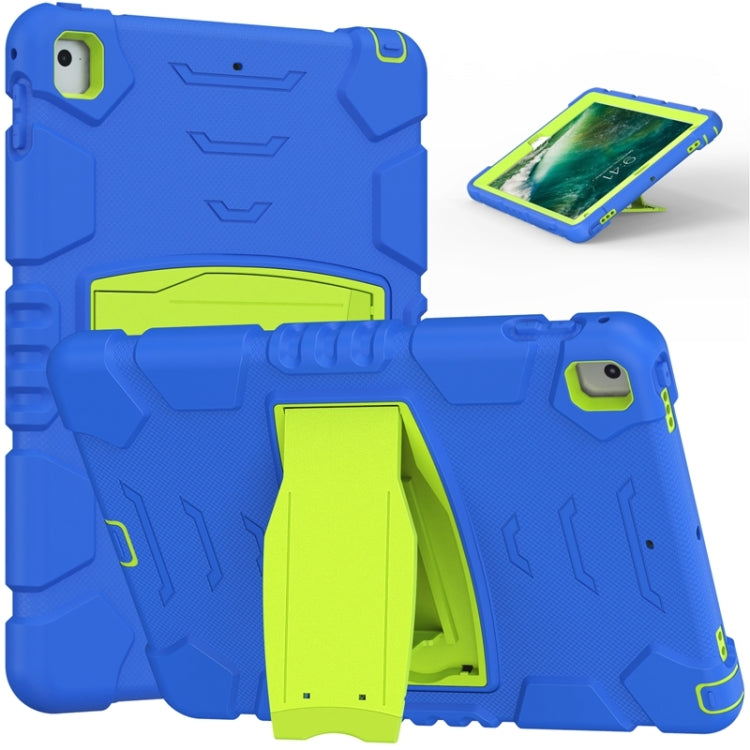 3-Layer Protection  Screen Frame + PC + Silicone Shockproof Combination Case with Holder For iPad 9.7 (2018) / (2017) / Air 2 / Pro 9.7(Blue+Lime) - iPad Pro 9.7 inch Cases by buy2fix | Online Shopping UK | buy2fix