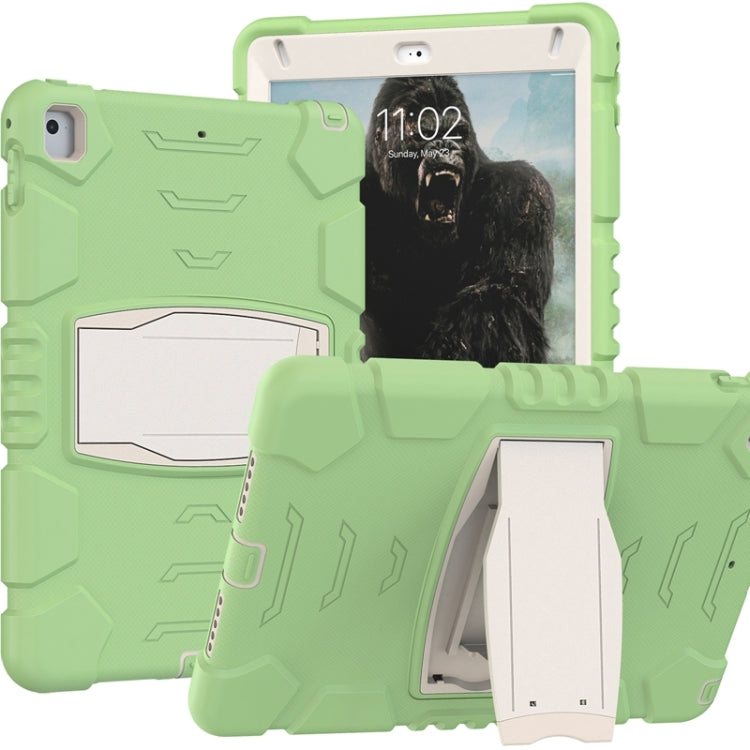 3-Layer Protection  Screen Frame + PC + Silicone Shockproof Combination Case with Holder For iPad 9.7 (2018) / (2017) / Air 2 / Pro 9.7(Matcha Green) - iPad Pro 9.7 inch Cases by buy2fix | Online Shopping UK | buy2fix