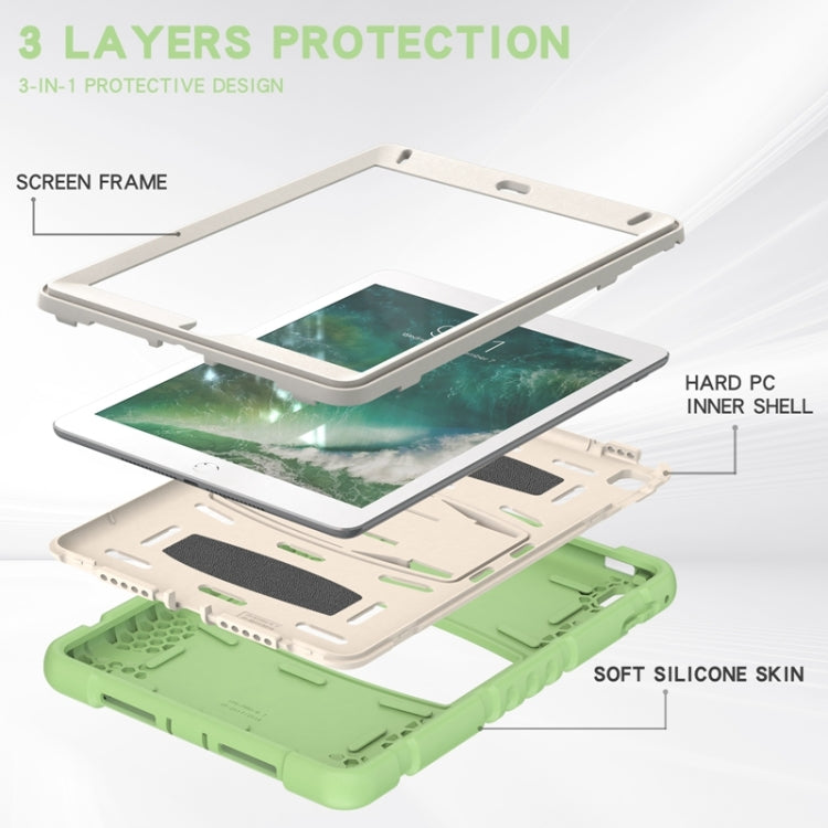 3-Layer Protection  Screen Frame + PC + Silicone Shockproof Combination Case with Holder For iPad 9.7 (2018) / (2017) / Air 2 / Pro 9.7(Matcha Green) - iPad Pro 9.7 inch Cases by buy2fix | Online Shopping UK | buy2fix