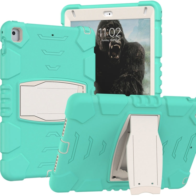 3-Layer Protection  Screen Frame + PC + Silicone Shockproof Combination Case with Holder For iPad 9.7 (2018) / (2017) / Air 2 / Pro 9.7(Mint Green) - iPad Pro 9.7 inch Cases by buy2fix | Online Shopping UK | buy2fix