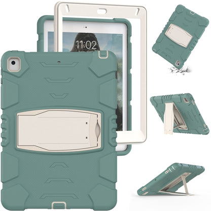 3-Layer Protection  Screen Frame + PC + Silicone Shockproof Combination Case with Holder For iPad 9.7 (2018) / (2017) / Air 2 / Pro 9.7(Emerald Green) - iPad Pro 9.7 inch Cases by buy2fix | Online Shopping UK | buy2fix