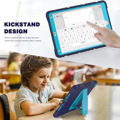 3-Layer Protection  Screen Frame + PC + Silicone Shockproof Combination Case with Holder For iPad Pro 10.5 (2019) / (2017)(NavyBlue+Blue) - iPad Pro 10.5 inch Cases by buy2fix | Online Shopping UK | buy2fix
