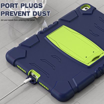 3-Layer Protection  Screen Frame + PC + Silicone Shockproof Combination Case with Holder For iPad Pro 10.5 (2019) / (2017)(NavyBlue+Lime) - iPad Pro 10.5 inch Cases by buy2fix | Online Shopping UK | buy2fix