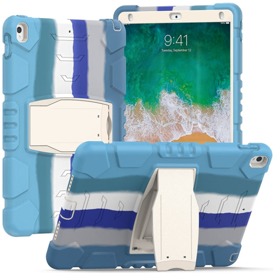 3-Layer Protection  Screen Frame + PC + Silicone Shockproof Combination Case with Holder For iPad Pro 10.5 (2019) / (2017)(Colorful Blue) - iPad Pro 10.5 inch Cases by buy2fix | Online Shopping UK | buy2fix