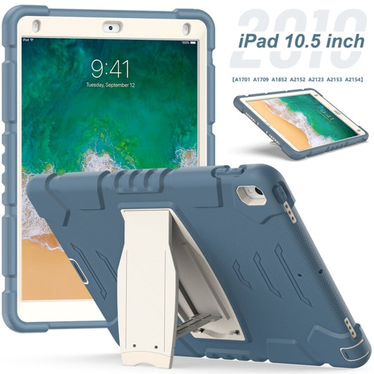 3-Layer Protection  Screen Frame + PC + Silicone Shockproof Combination Case with Holder For iPad Pro 10.5 (2019) / (2017)(Cornflower Blue) - iPad Pro 10.5 inch Cases by buy2fix | Online Shopping UK | buy2fix