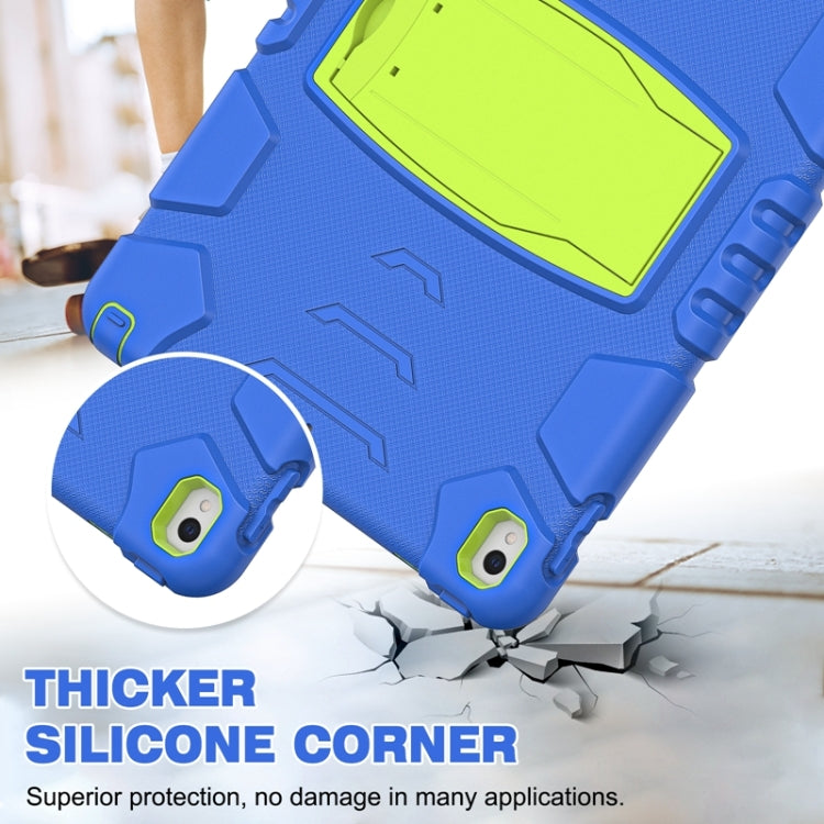 3-Layer Protection  Screen Frame + PC + Silicone Shockproof Combination Case with Holder For iPad Pro 10.5 (2019) / (2017)(Blue+Lime) - iPad Pro 10.5 inch Cases by buy2fix | Online Shopping UK | buy2fix