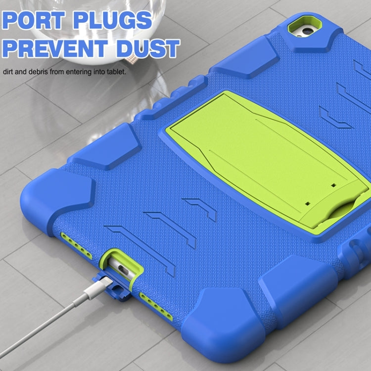 3-Layer Protection  Screen Frame + PC + Silicone Shockproof Combination Case with Holder For iPad Pro 10.5 (2019) / (2017)(Blue+Lime) - iPad Pro 10.5 inch Cases by buy2fix | Online Shopping UK | buy2fix