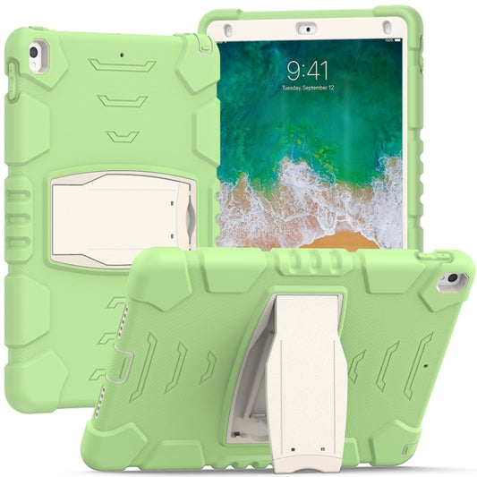 3-Layer Protection  Screen Frame + PC + Silicone Shockproof Combination Case with Holder For iPad Pro 10.5 (2019) / (2017)(Matcha Green) - iPad Pro 10.5 inch Cases by buy2fix | Online Shopping UK | buy2fix