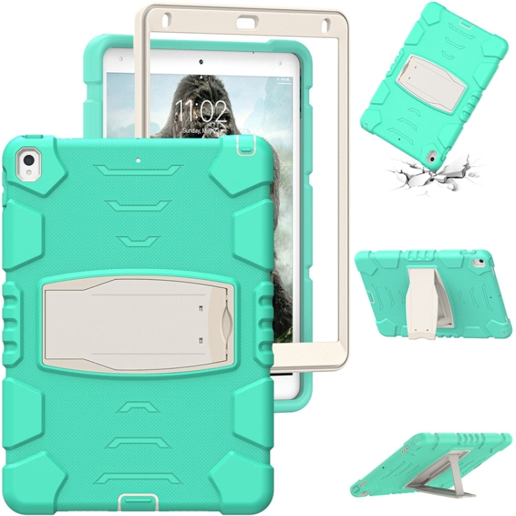 3-Layer Protection  Screen Frame + PC + Silicone Shockproof Combination Case with Holder For iPad Pro 10.5 (2019) / (2017)(Mint Green) - iPad Pro 10.5 inch Cases by buy2fix | Online Shopping UK | buy2fix