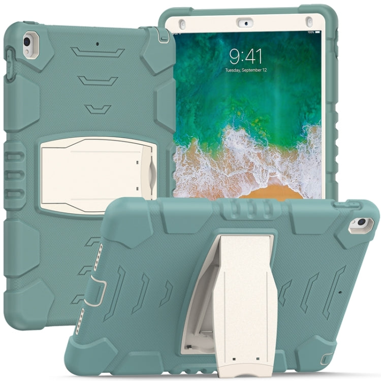 3-Layer Protection  Screen Frame + PC + Silicone Shockproof Combination Case with Holder For iPad Pro 10.5 (2019) / (2017)(Emerald Green) - iPad Pro 10.5 inch Cases by buy2fix | Online Shopping UK | buy2fix