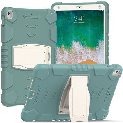 3-Layer Protection  Screen Frame + PC + Silicone Shockproof Combination Case with Holder For iPad Pro 10.5 (2019) / (2017)(Emerald Green) - iPad Pro 10.5 inch Cases by buy2fix | Online Shopping UK | buy2fix