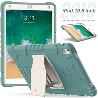 3-Layer Protection  Screen Frame + PC + Silicone Shockproof Combination Case with Holder For iPad Pro 10.5 (2019) / (2017)(Emerald Green) - iPad Pro 10.5 inch Cases by buy2fix | Online Shopping UK | buy2fix