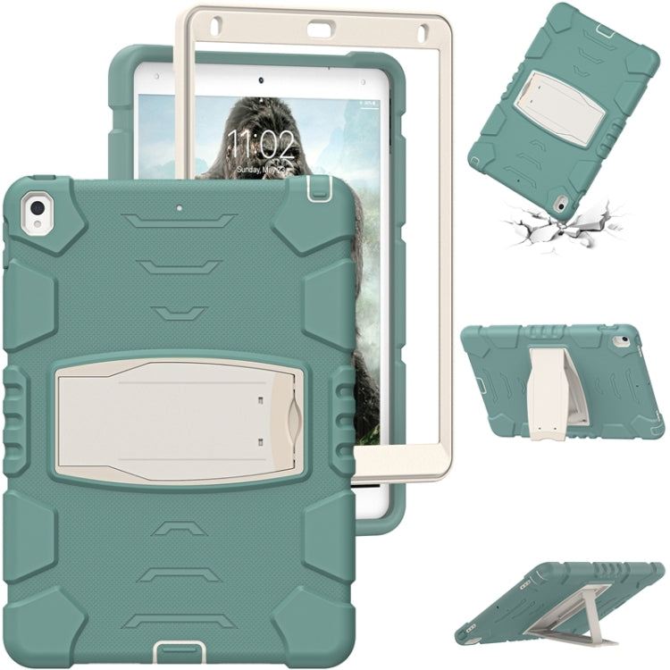 3-Layer Protection  Screen Frame + PC + Silicone Shockproof Combination Case with Holder For iPad Pro 10.5 (2019) / (2017)(Emerald Green) - iPad Pro 10.5 inch Cases by buy2fix | Online Shopping UK | buy2fix