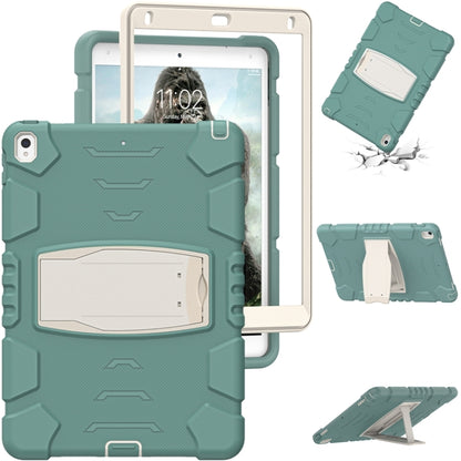 3-Layer Protection  Screen Frame + PC + Silicone Shockproof Combination Case with Holder For iPad Pro 10.5 (2019) / (2017)(Emerald Green) - iPad Pro 10.5 inch Cases by buy2fix | Online Shopping UK | buy2fix