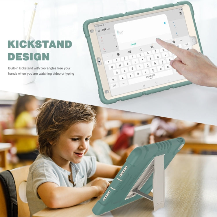 3-Layer Protection  Screen Frame + PC + Silicone Shockproof Combination Case with Holder For iPad Pro 10.5 (2019) / (2017)(Emerald Green) - iPad Pro 10.5 inch Cases by buy2fix | Online Shopping UK | buy2fix