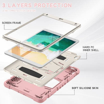 3-Layer Protection  Screen Frame + PC + Silicone Shockproof Combination Case with Holder For iPad Pro 10.5 (2019) / (2017)(Cherry Blossoms Pink) - iPad Pro 10.5 inch Cases by buy2fix | Online Shopping UK | buy2fix