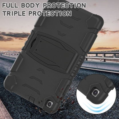 For Samsung Galaxy Tab A 10.1 (2019) T510 3-Layer Protection  Screen Frame + PC + Silicone Shockproof Combination Case with Holder(Black+Black) - Tab A 10.1 (2019) T510 / T515 by buy2fix | Online Shopping UK | buy2fix