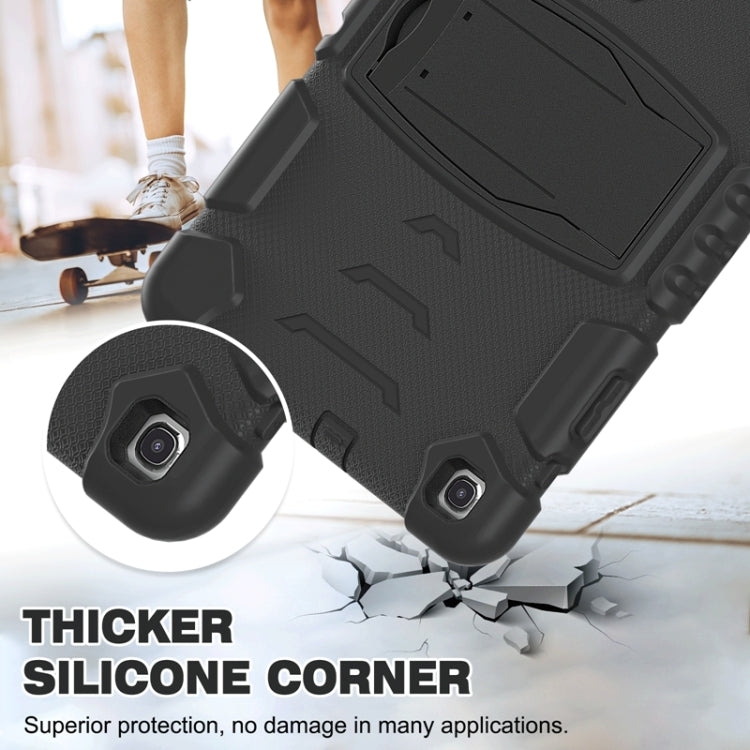 For Samsung Galaxy Tab A 10.1 (2019) T510 3-Layer Protection  Screen Frame + PC + Silicone Shockproof Combination Case with Holder(Black+Black) - Tab A 10.1 (2019) T510 / T515 by buy2fix | Online Shopping UK | buy2fix