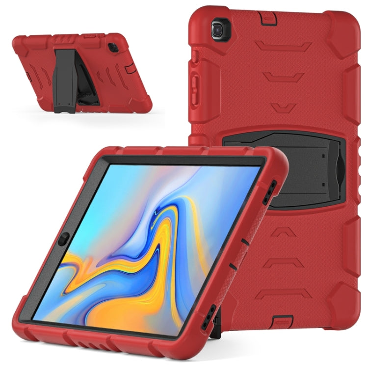 For Samsung Galaxy Tab A 10.1 (2019) T510 3-Layer Protection  Screen Frame + PC + Silicone Shockproof Combination Case with Holder(Red+Black) - Tab A 10.1 (2019) T510 / T515 by buy2fix | Online Shopping UK | buy2fix
