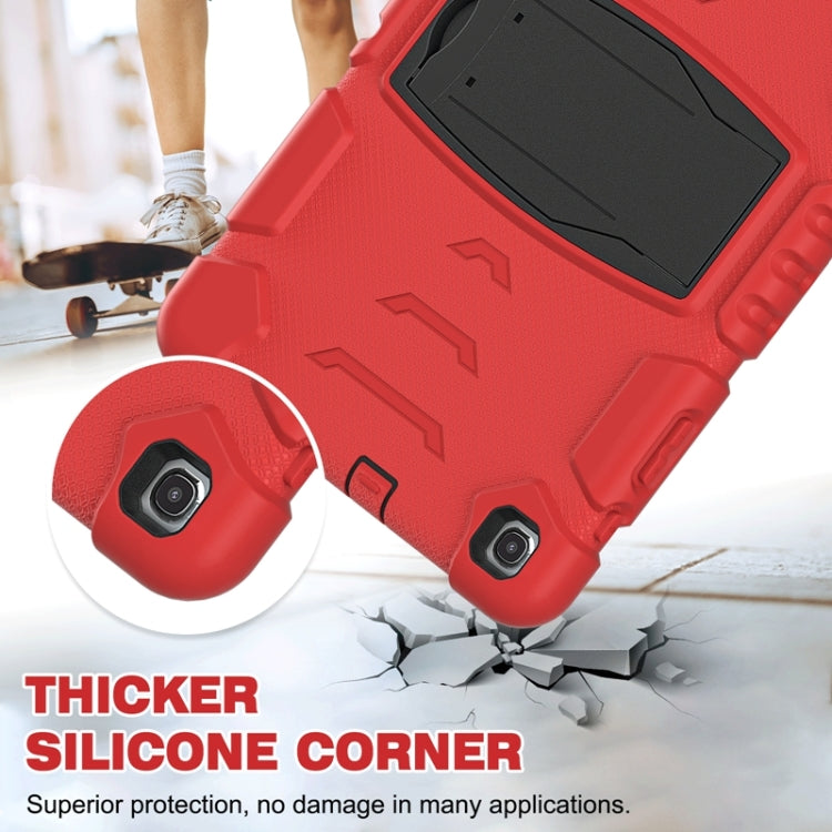 For Samsung Galaxy Tab A 10.1 (2019) T510 3-Layer Protection  Screen Frame + PC + Silicone Shockproof Combination Case with Holder(Red+Black) - Tab A 10.1 (2019) T510 / T515 by buy2fix | Online Shopping UK | buy2fix