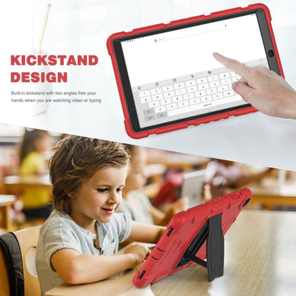 For Samsung Galaxy Tab A 10.1 (2019) T510 3-Layer Protection  Screen Frame + PC + Silicone Shockproof Combination Case with Holder(Red+Black) - Tab A 10.1 (2019) T510 / T515 by buy2fix | Online Shopping UK | buy2fix