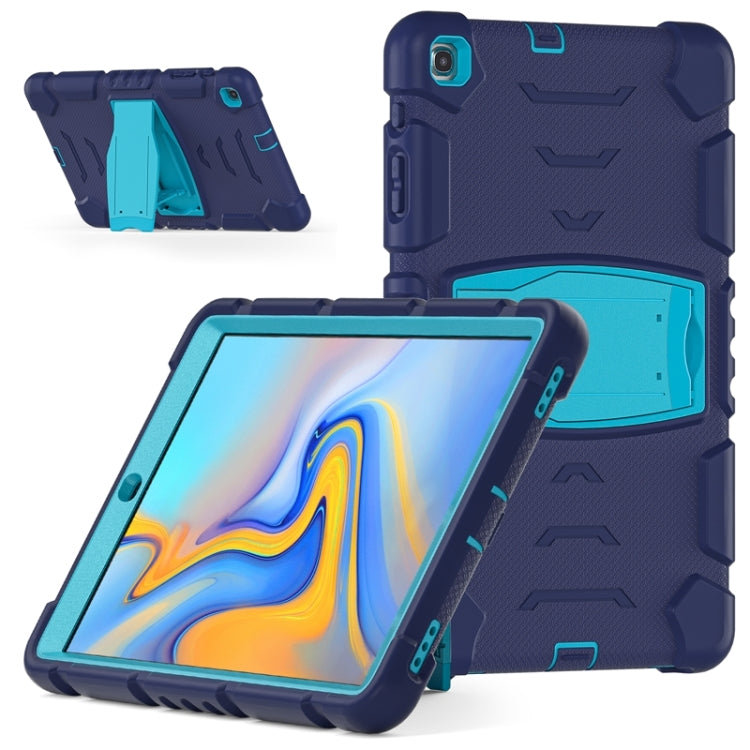 For Samsung Galaxy Tab A 10.1 (2019) T510 3-Layer Protection  Screen Frame + PC + Silicone Shockproof Combination Case with Holder(NavyBlue+Blue) - Tab A 10.1 (2019) T510 / T515 by buy2fix | Online Shopping UK | buy2fix