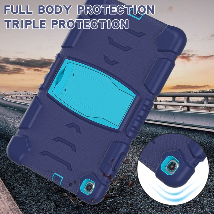For Samsung Galaxy Tab A 10.1 (2019) T510 3-Layer Protection  Screen Frame + PC + Silicone Shockproof Combination Case with Holder(NavyBlue+Blue) - Tab A 10.1 (2019) T510 / T515 by buy2fix | Online Shopping UK | buy2fix