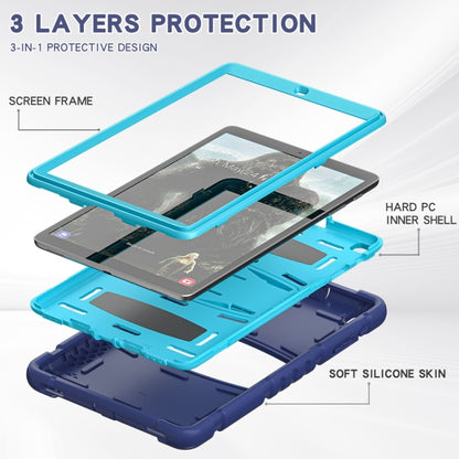 For Samsung Galaxy Tab A 10.1 (2019) T510 3-Layer Protection  Screen Frame + PC + Silicone Shockproof Combination Case with Holder(NavyBlue+Blue) - Tab A 10.1 (2019) T510 / T515 by buy2fix | Online Shopping UK | buy2fix