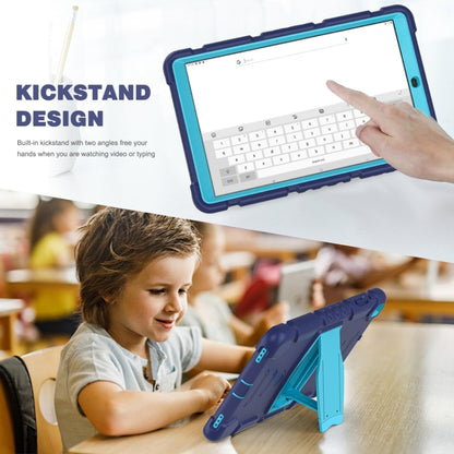 For Samsung Galaxy Tab A 10.1 (2019) T510 3-Layer Protection  Screen Frame + PC + Silicone Shockproof Combination Case with Holder(NavyBlue+Blue) - Tab A 10.1 (2019) T510 / T515 by buy2fix | Online Shopping UK | buy2fix