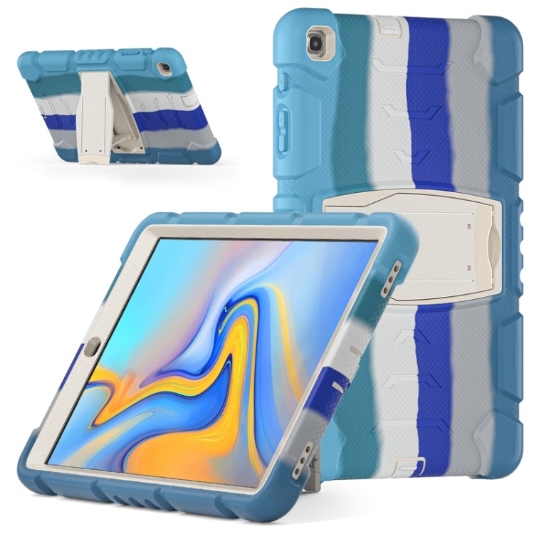 For Samsung Galaxy Tab A 10.1 (2019) T510 3-Layer Protection  Screen Frame + PC + Silicone Shockproof Combination Case with Holder(Colorful Blue) - Tab A 10.1 (2019) T510 / T515 by buy2fix | Online Shopping UK | buy2fix