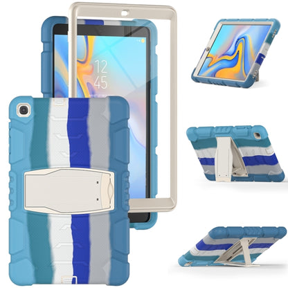 For Samsung Galaxy Tab A 10.1 (2019) T510 3-Layer Protection  Screen Frame + PC + Silicone Shockproof Combination Case with Holder(Colorful Blue) - Tab A 10.1 (2019) T510 / T515 by buy2fix | Online Shopping UK | buy2fix