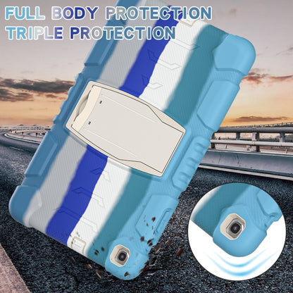 For Samsung Galaxy Tab A 10.1 (2019) T510 3-Layer Protection  Screen Frame + PC + Silicone Shockproof Combination Case with Holder(Colorful Blue) - Tab A 10.1 (2019) T510 / T515 by buy2fix | Online Shopping UK | buy2fix
