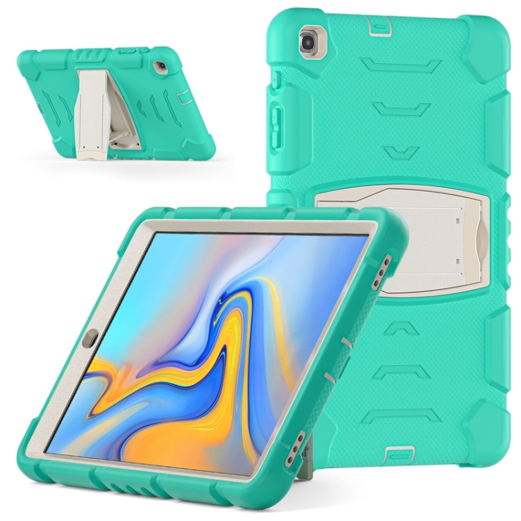 For Samsung Galaxy Tab A 10.1 (2019) T510 3-Layer Protection  Screen Frame + PC + Silicone Shockproof Combination Case with Holder(Mint Green) - Tab A 10.1 (2019) T510 / T515 by buy2fix | Online Shopping UK | buy2fix