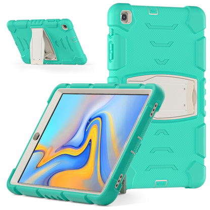 For Samsung Galaxy Tab A 10.1 (2019) T510 3-Layer Protection  Screen Frame + PC + Silicone Shockproof Combination Case with Holder(Mint Green) - Tab A 10.1 (2019) T510 / T515 by buy2fix | Online Shopping UK | buy2fix
