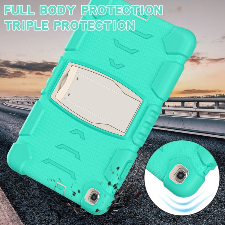 For Samsung Galaxy Tab A 10.1 (2019) T510 3-Layer Protection  Screen Frame + PC + Silicone Shockproof Combination Case with Holder(Mint Green) - Tab A 10.1 (2019) T510 / T515 by buy2fix | Online Shopping UK | buy2fix