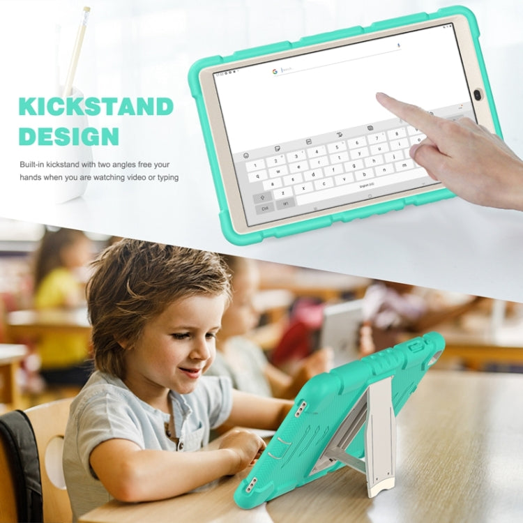 For Samsung Galaxy Tab A 10.1 (2019) T510 3-Layer Protection  Screen Frame + PC + Silicone Shockproof Combination Case with Holder(Mint Green) - Tab A 10.1 (2019) T510 / T515 by buy2fix | Online Shopping UK | buy2fix