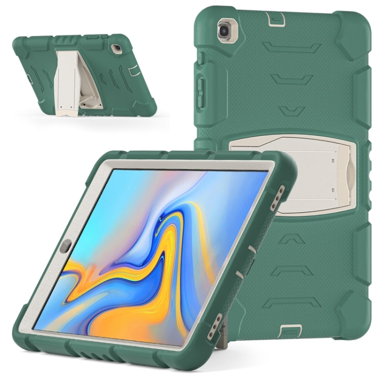 For Samsung Galaxy Tab A 10.1 (2019) T510 3-Layer Protection  Screen Frame + PC + Silicone Shockproof Combination Case with Holder(Emerald Green) - Tab A 10.1 (2019) T510 / T515 by buy2fix | Online Shopping UK | buy2fix