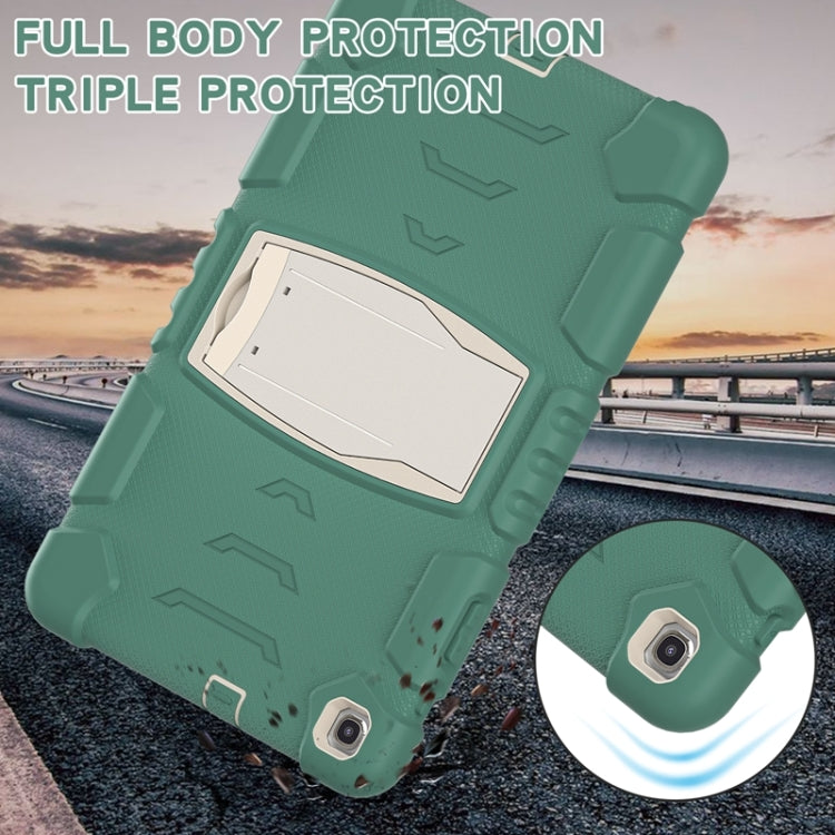 For Samsung Galaxy Tab A 10.1 (2019) T510 3-Layer Protection  Screen Frame + PC + Silicone Shockproof Combination Case with Holder(Emerald Green) - Tab A 10.1 (2019) T510 / T515 by buy2fix | Online Shopping UK | buy2fix