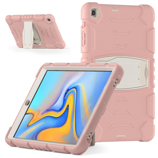 For Samsung Galaxy Tab A 10.1 (2019) T510 3-Layer Protection  Screen Frame + PC + Silicone Shockproof Combination Case with Holder(Cherry Blossoms Pink) - Tab A 10.1 (2019) T510 / T515 by buy2fix | Online Shopping UK | buy2fix